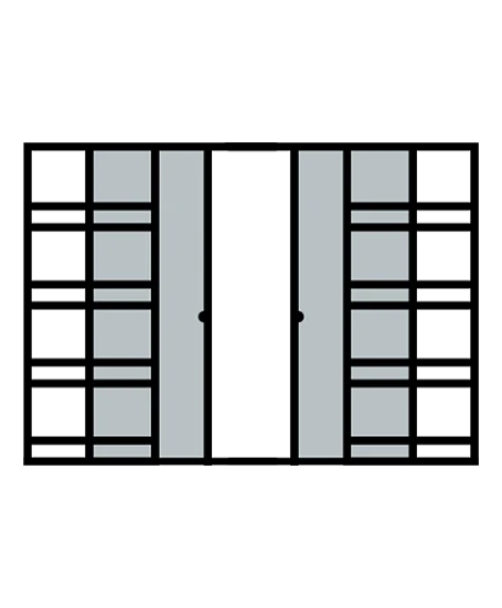 Slab Finish (Double Pocket Door)