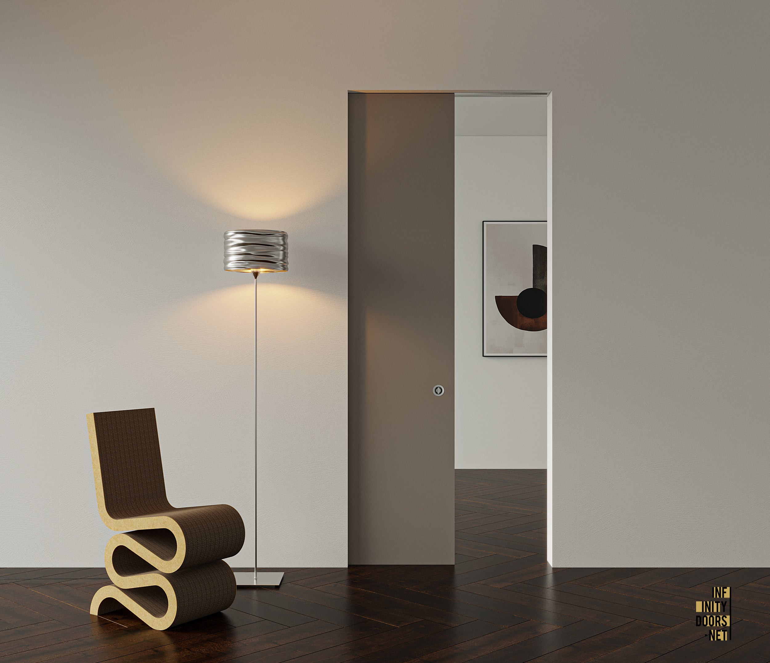 Single Pocket Frame with Door – Modern Pocket Doors